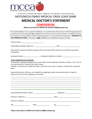 Family Medical Crisis Leave Bank Form