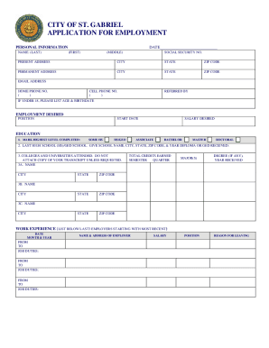 Fillable Online PalaceSocialApplication.pdf - JOB APPLICATION FORM ...