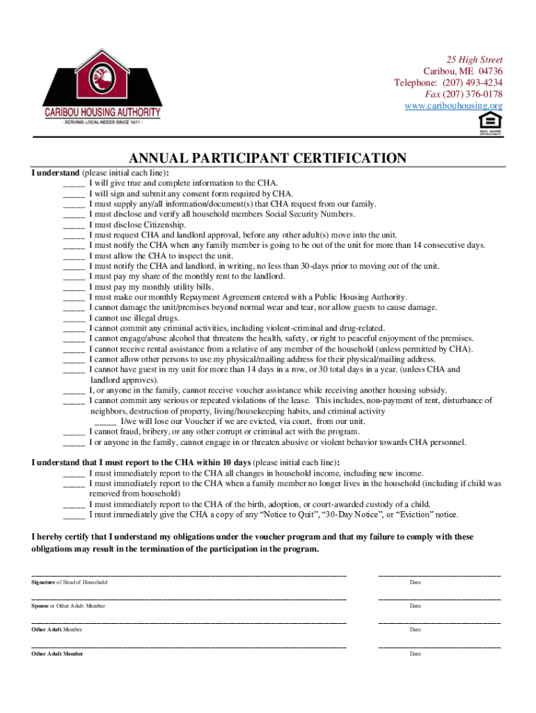 Fillable Online If the Housing Authority can't reach you by mail when ...