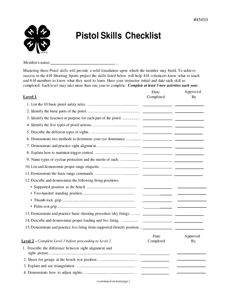 Fillable Online Kootenai / Shoshone County 4H Project Requirements