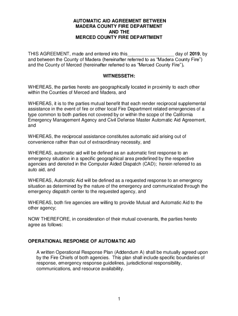 Fillable Online web2 co merced ca AppendixK.AutomaticAidFireAgreement. Fax Email Print