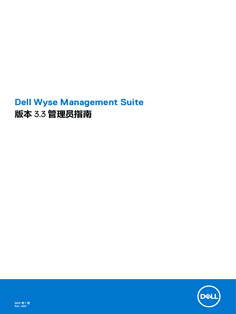 Fillable Online Dell Wyse Management Suite3.3 . Wyse Management