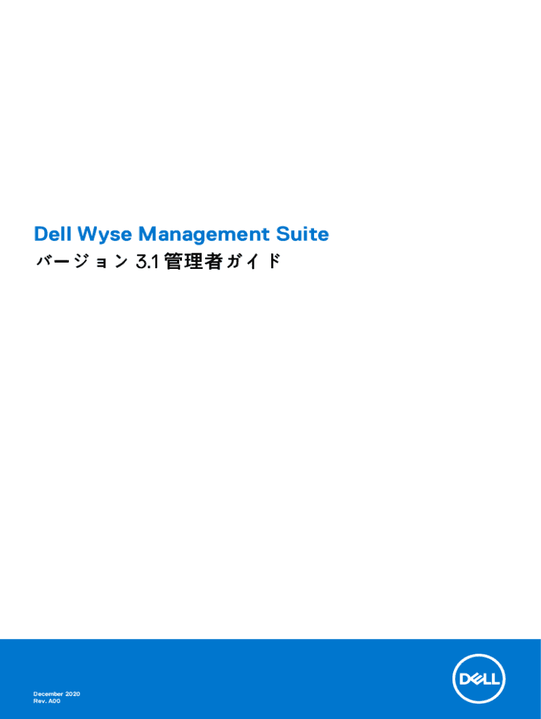 Fillable Online Dell Wyse Management Suite 3.1. Wyse Management Suite
