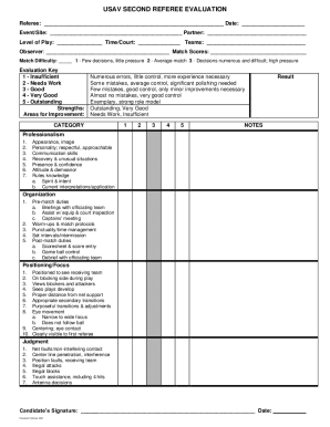 ABO/USAV RATING SHEET PROTOTYPE