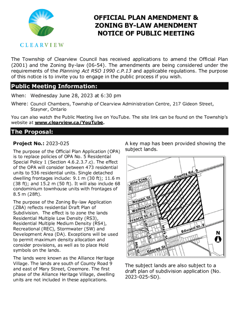 Fillable Online Official Plan Amendment Information Sheet Halton