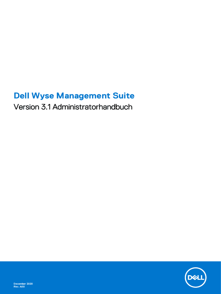 Ausfüllbar Online Dell Wyse Management Suite Version 3.1