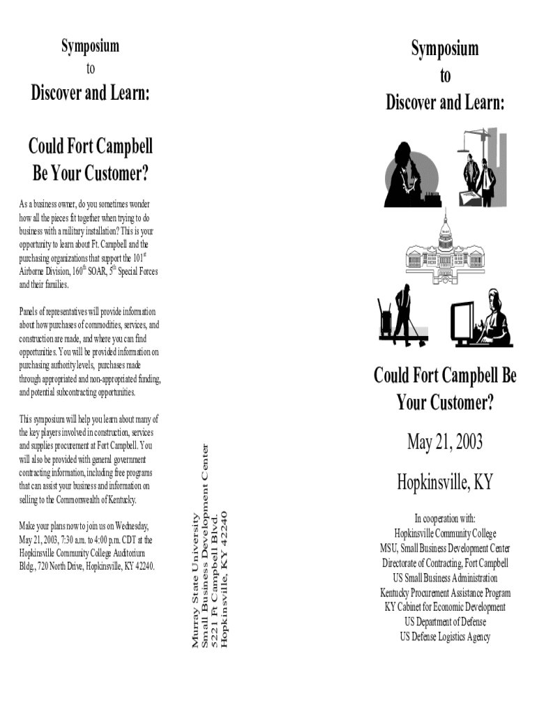 Fillable Online Boots to Business Program (B2B)Fort CampbellInPerson