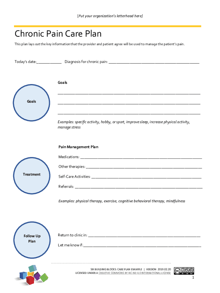Fillable Online Chronic pain care plan example Fax Email Print pdfFiller