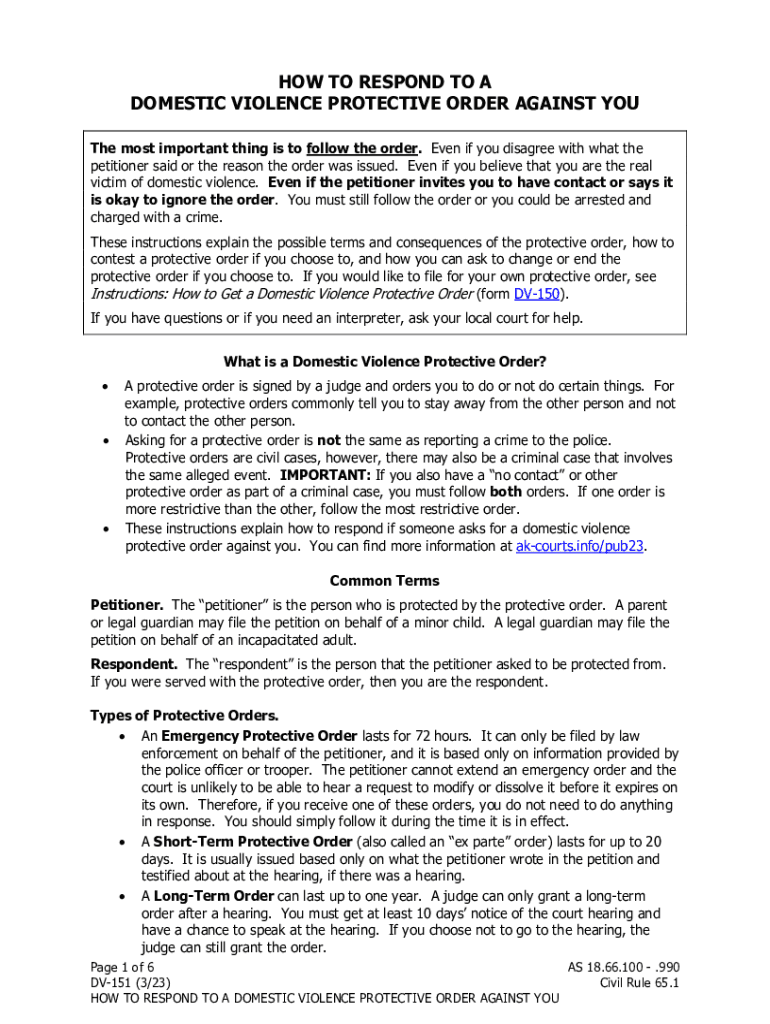 Fillable Online DV151 Responding to DVPO. Domestic Violence Forms Fax