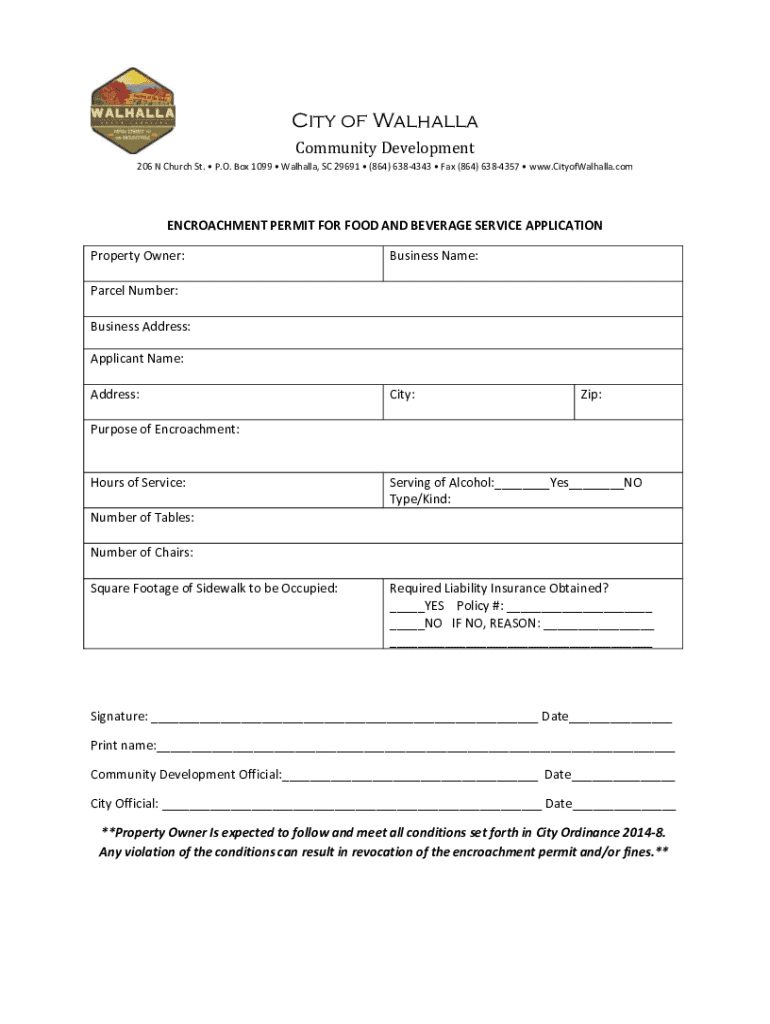 Fillable Online Planning, Codes and Zoning Fax Email Print - pdfFiller