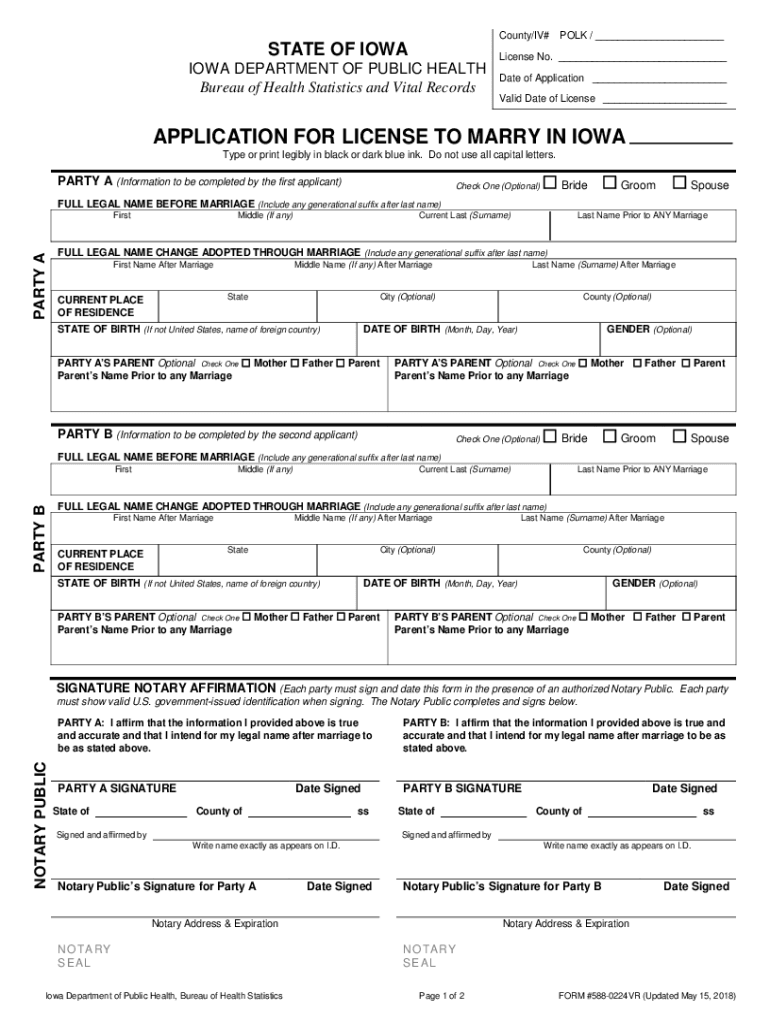 Fillable Online charles county marriage license application form Fax
