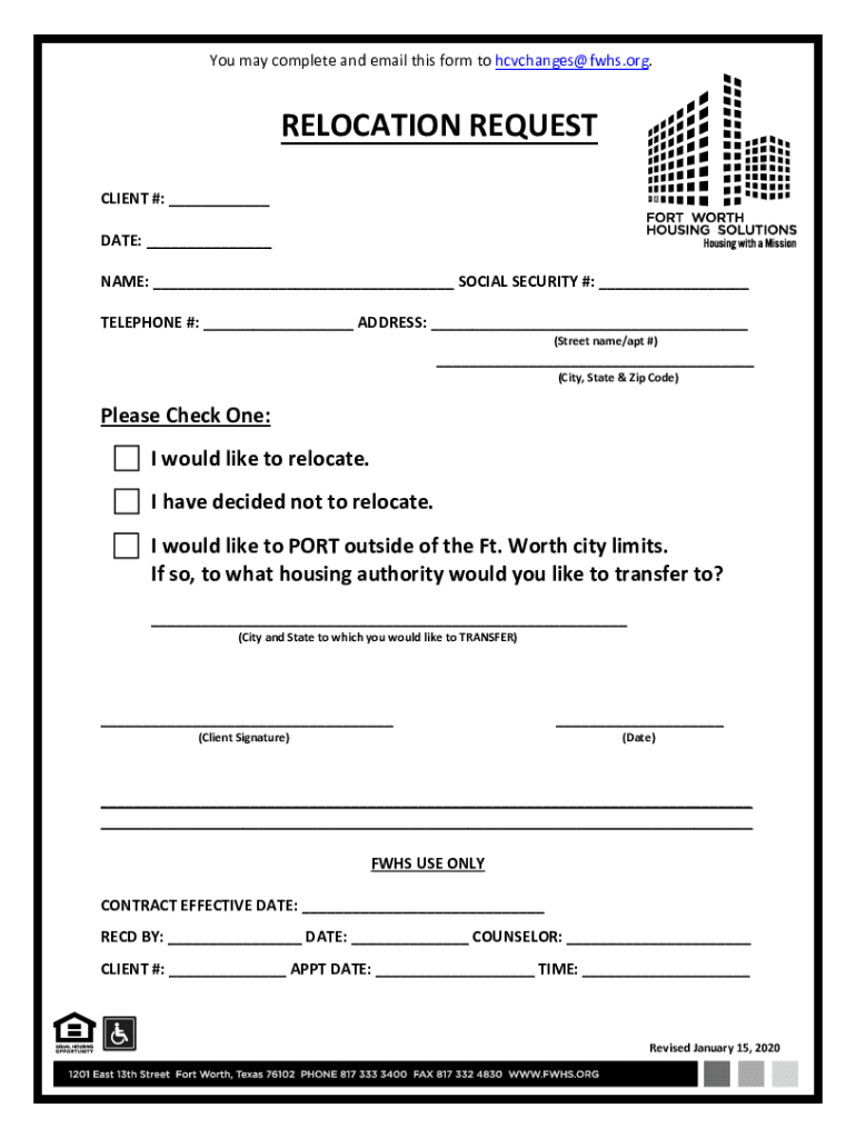 Fillable Online Forms Fort Worth Housing SolutionsHousing with a Fax Email Print pdfFiller
