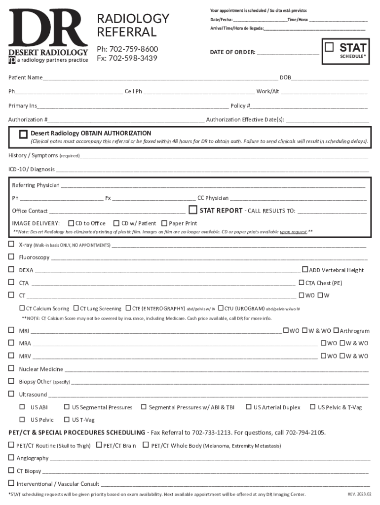 Fillable Online A Review of the Patient Scheduling Process In Radiology