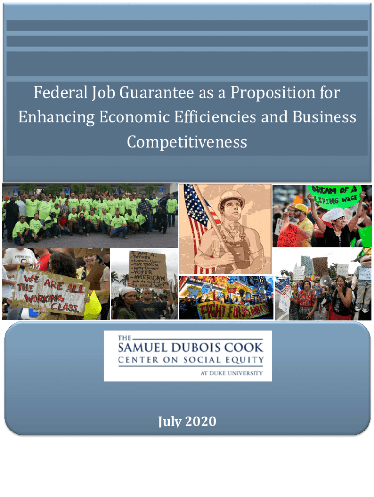 Fillable Online What Is the Federal Jobs Guarantee and What Are Fax Email Print pdfFiller