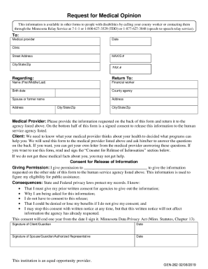 Fillable Online Request for Medical Opinion - D431h Fax Email Print ...