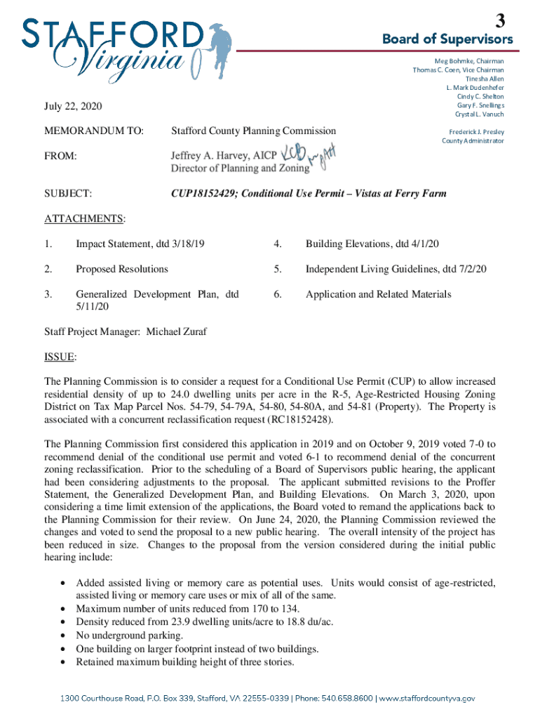 Fillable Online stafford va J SUBJECT Amendments to the