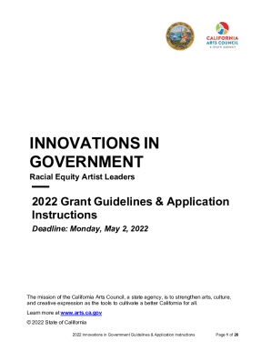 Fillable Online Innovations in Government - California Grants Portal ...