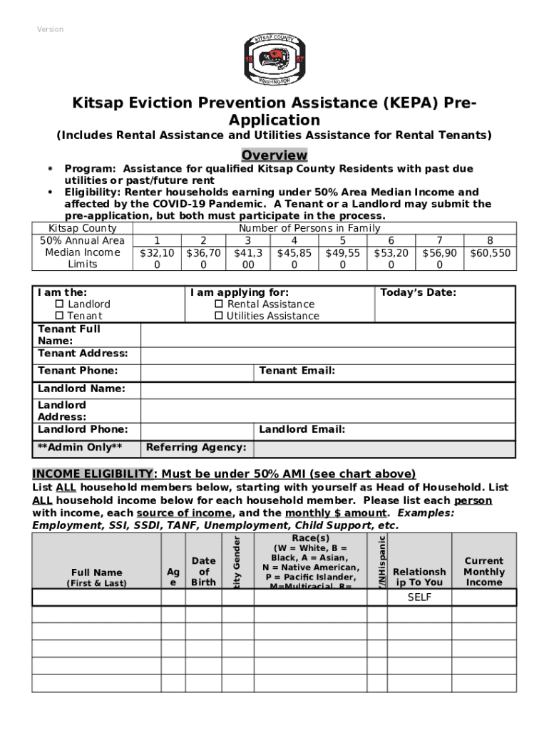 Kitsap County, WA Landlord Rental Assistance Programs Doc Template