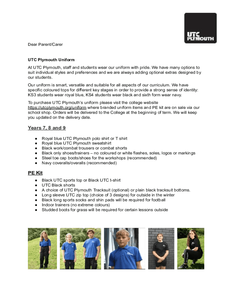 Fillable Online Feeling Proud to Wear School Uniforms Essay 1015