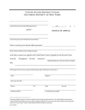 Fillable Online United States District Court Southern District Fax Fillable Online United States District Court Southern District Fax