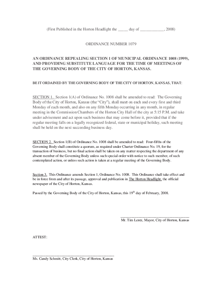 Fillable Online First Published in the Horton Headlight the Fax Email