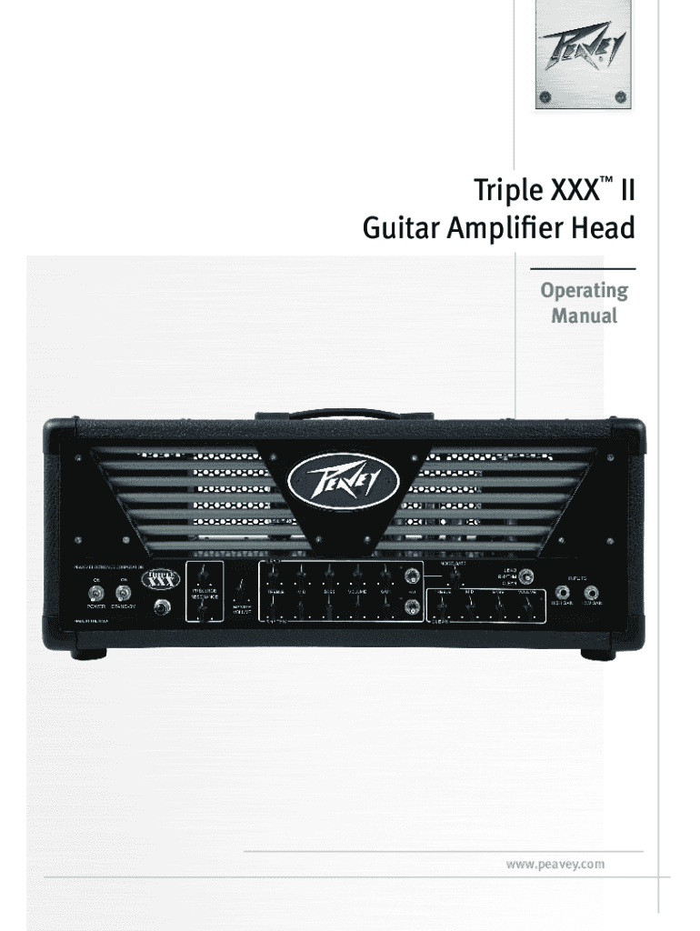 Fillable Online Peavey PV 15 PM, PV 15PM 2Way Powered Floor Monitor