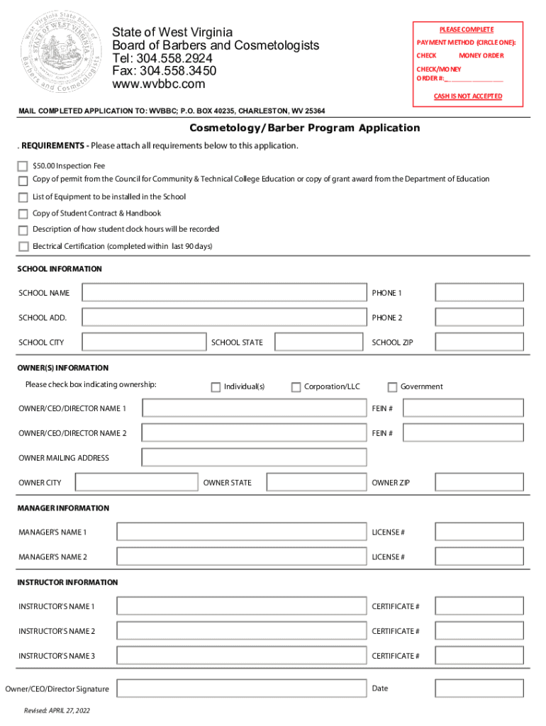 Fillable Online Transfer License to West Virginia (Reciprocity