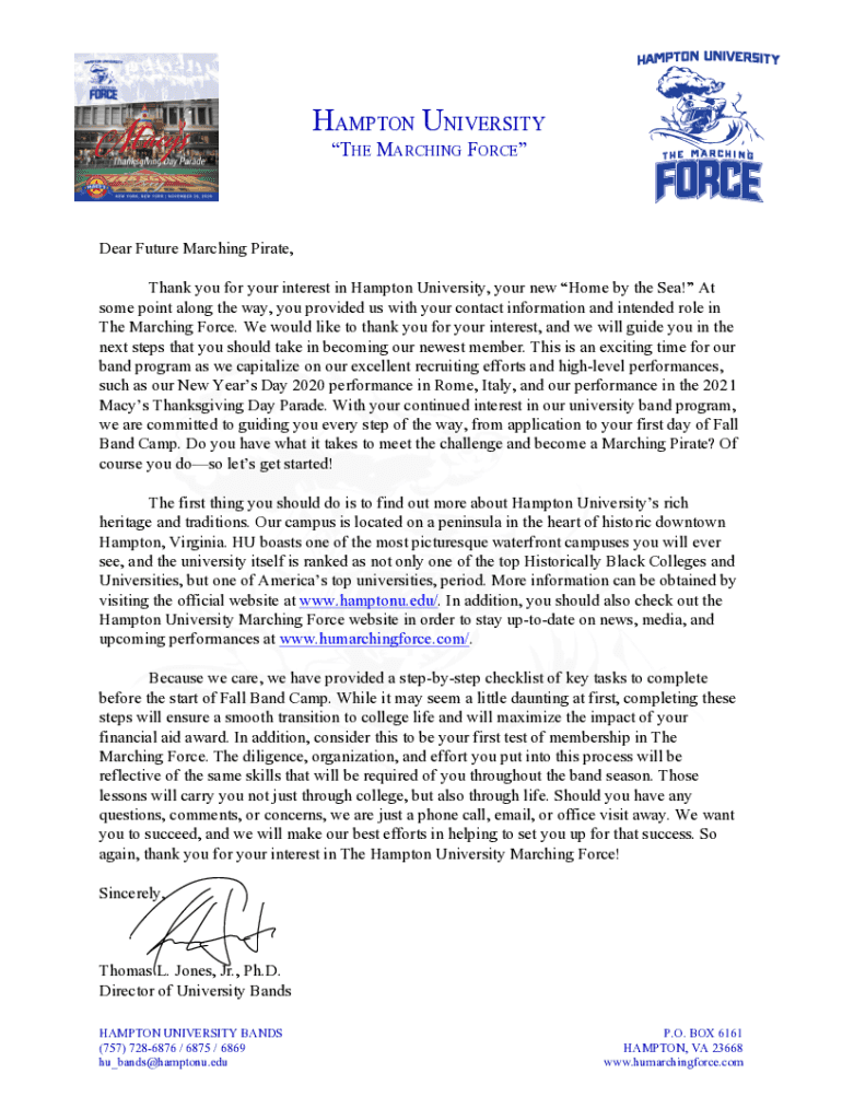 Fillable Online Hampton University Official It's Throwback Thursday