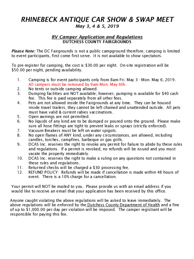 Fillable Online Rhinebeck Antique Car Show & Swap Meet The Daily Catch Fax Email Print pdfFiller