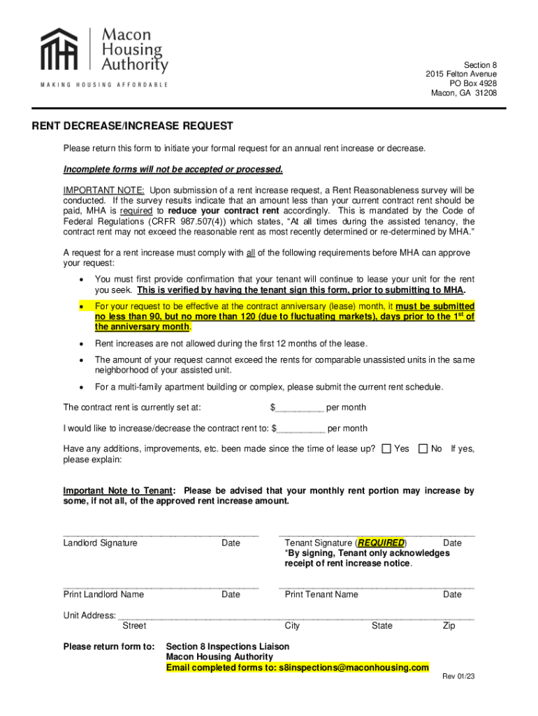 Fillable Online Macon Housing Authority Forms Fill Online, Printable