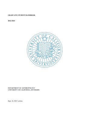 Fillable Online anthropology ucr Graduate Handbook - Department of ...