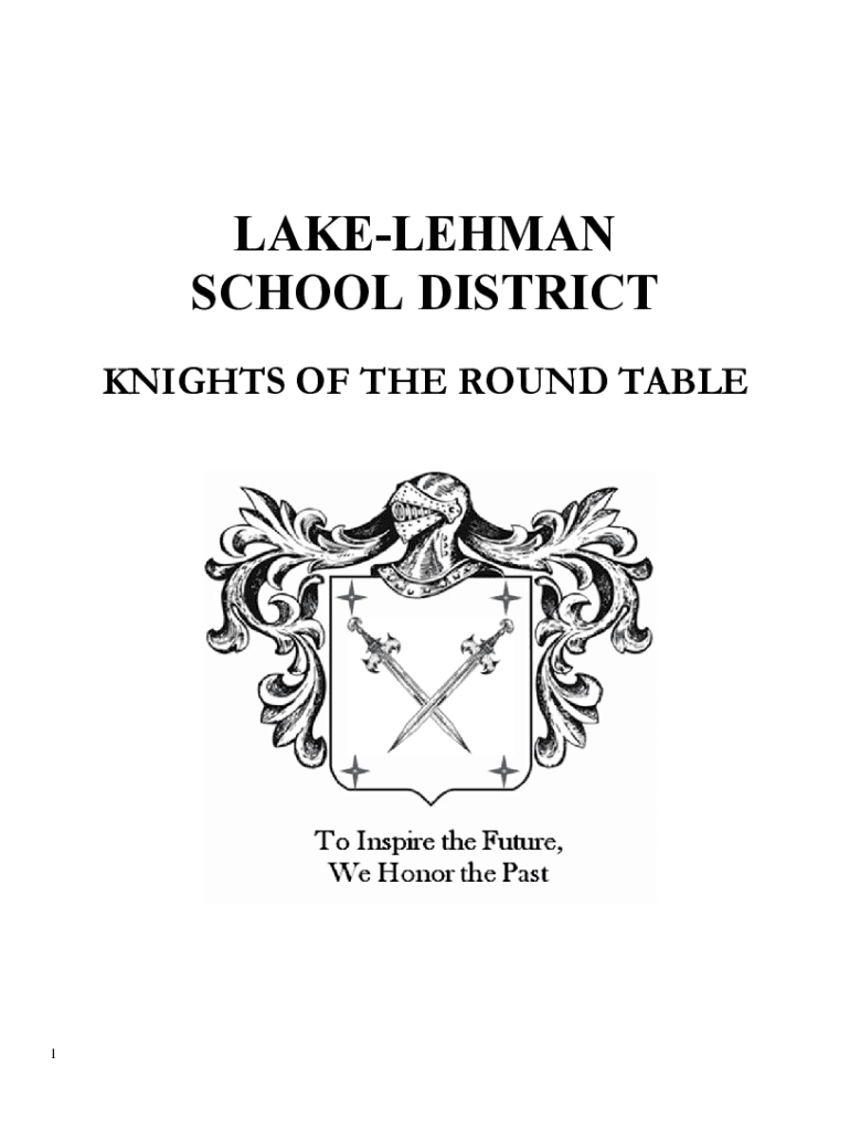 Fillable Online Knights of the Roundtable LakeLehman School District