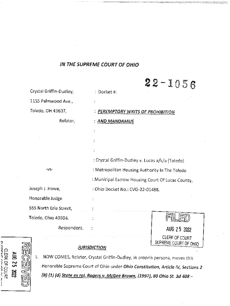 Fillable Online Specialized Docket Section Supreme Court of Ohio Fax Fillable Online Specialized Docket Section Supreme Court of Ohio Fax