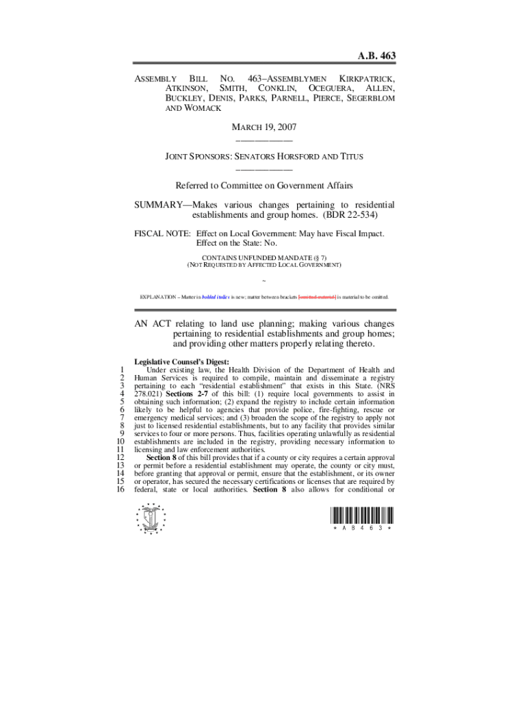 Fillable Online ASSEMBLY HISTORY Fax Email Print pdfFiller