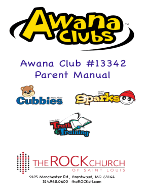 Fillable Online Awana Club at FBC Las Cruces Fax Email Print - pdfFiller