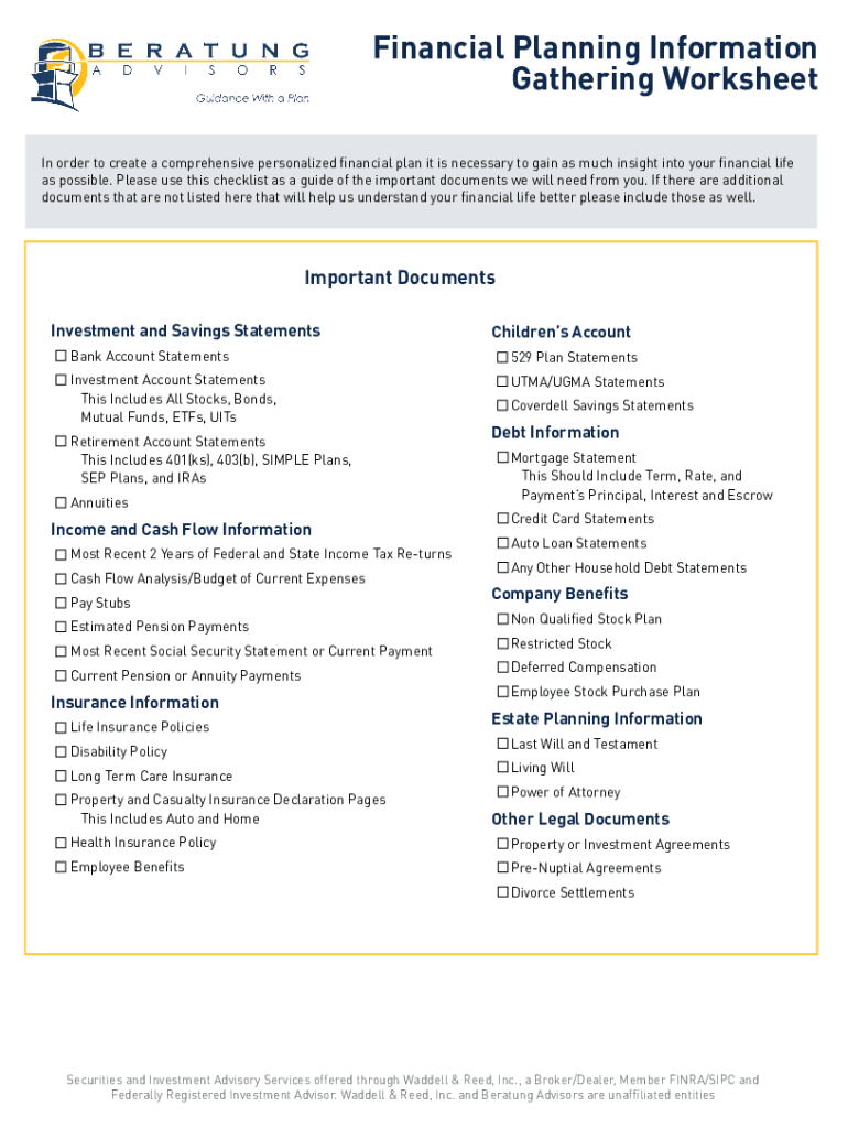 Fillable Online Free Financial Planning Templates Fax Email Print