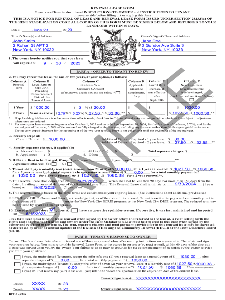 Fillable Online RENEWAL LEASE FORM WITH INSTRUCTIONS (NEW ... Fax Email ...