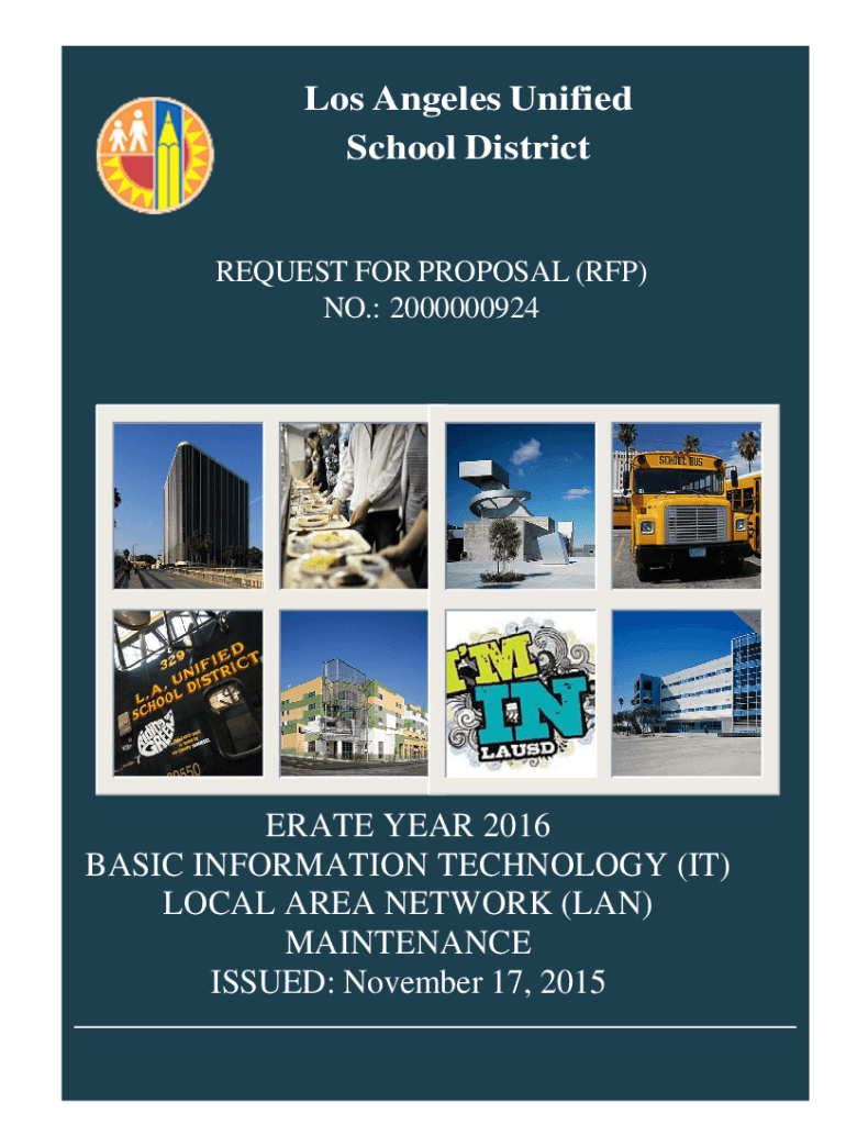 Fillable Online Lausd Request For Proposal (RFP) No. 1118PDF Fax Email