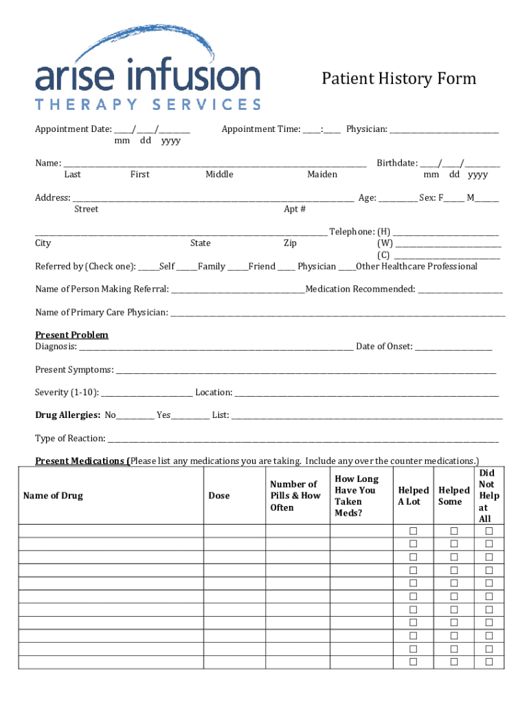 Fillable Online Dear Patient Enclosed you will find forms relating to