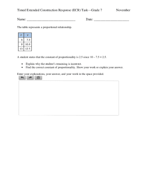 Fillable Online 2 The table represents a proportional relationship Fax