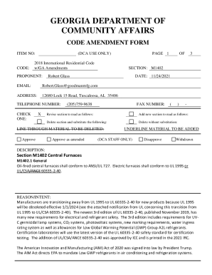 Code Amendments Form