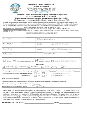 Application for Exemption from Property Tax