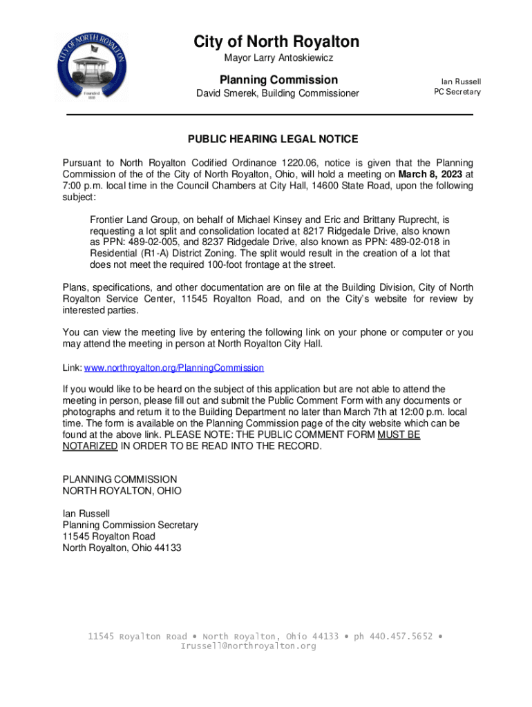 Fillable Online Planning Commission Submittal Packets Fax Email Print