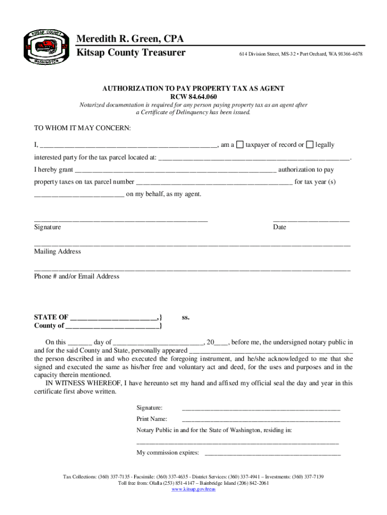 Fillable Online Kitsap County Treasurer Meredith Green won't seek re