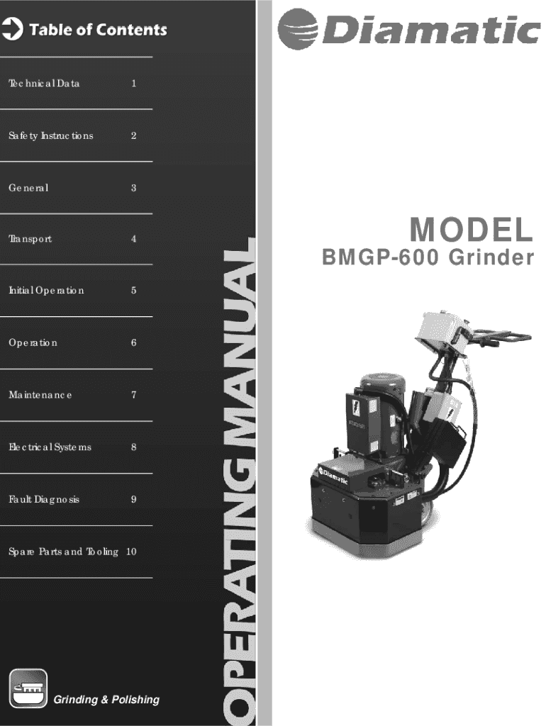 Fillable Online GCH Tool Group Grinder Parts, Grinder Repair, Spindle