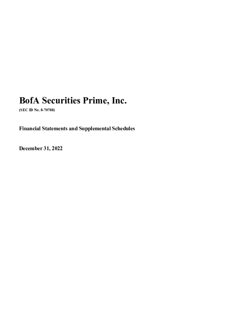 Fillable Online BofA Securities Prime, Inc.(SEC ID No. 870788