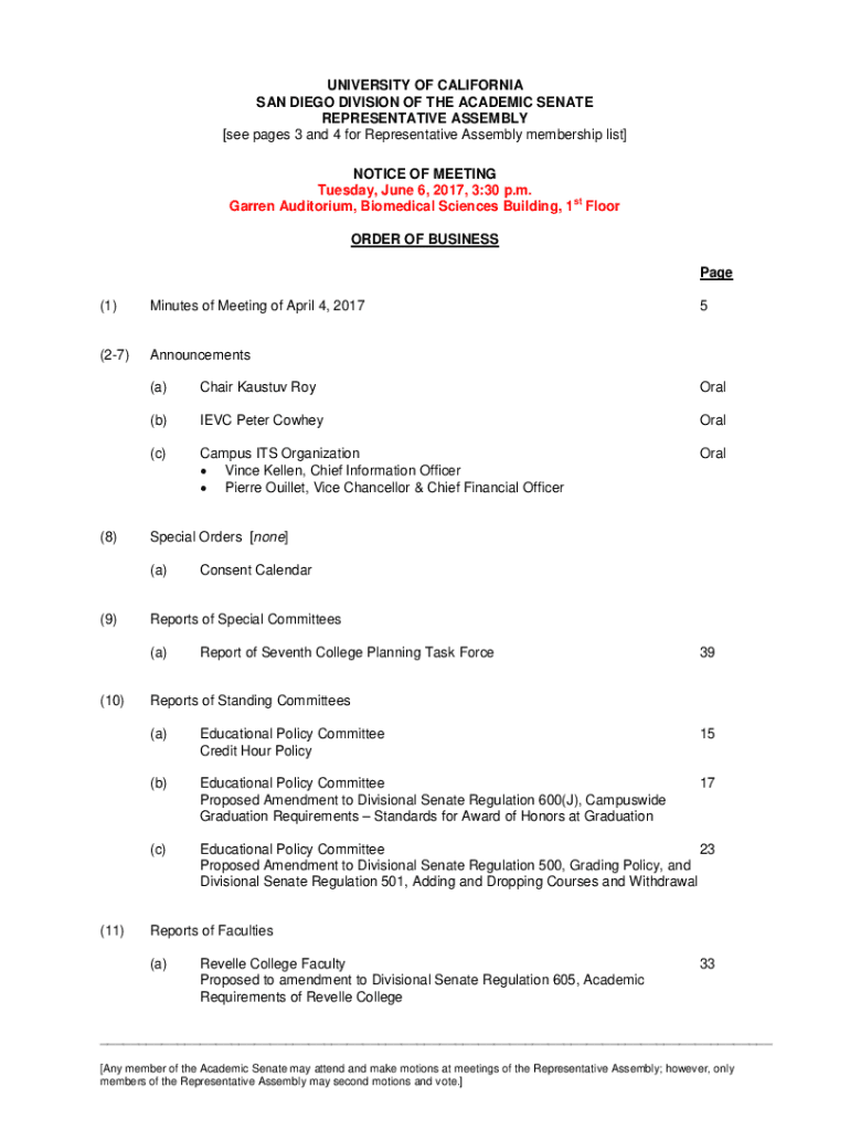 Fillable Online Representative Assembly Schedule Fax Email Print pdfFiller