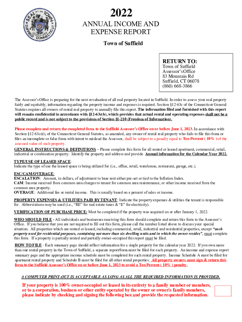 Fillable Online Tax Collector Town of Suffield Fax Email Print pdfFiller