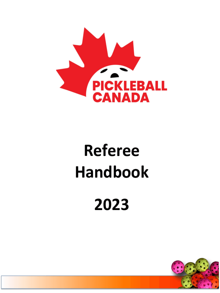 Fillable Online a Pickleball Referee or Line Judge Fax Email