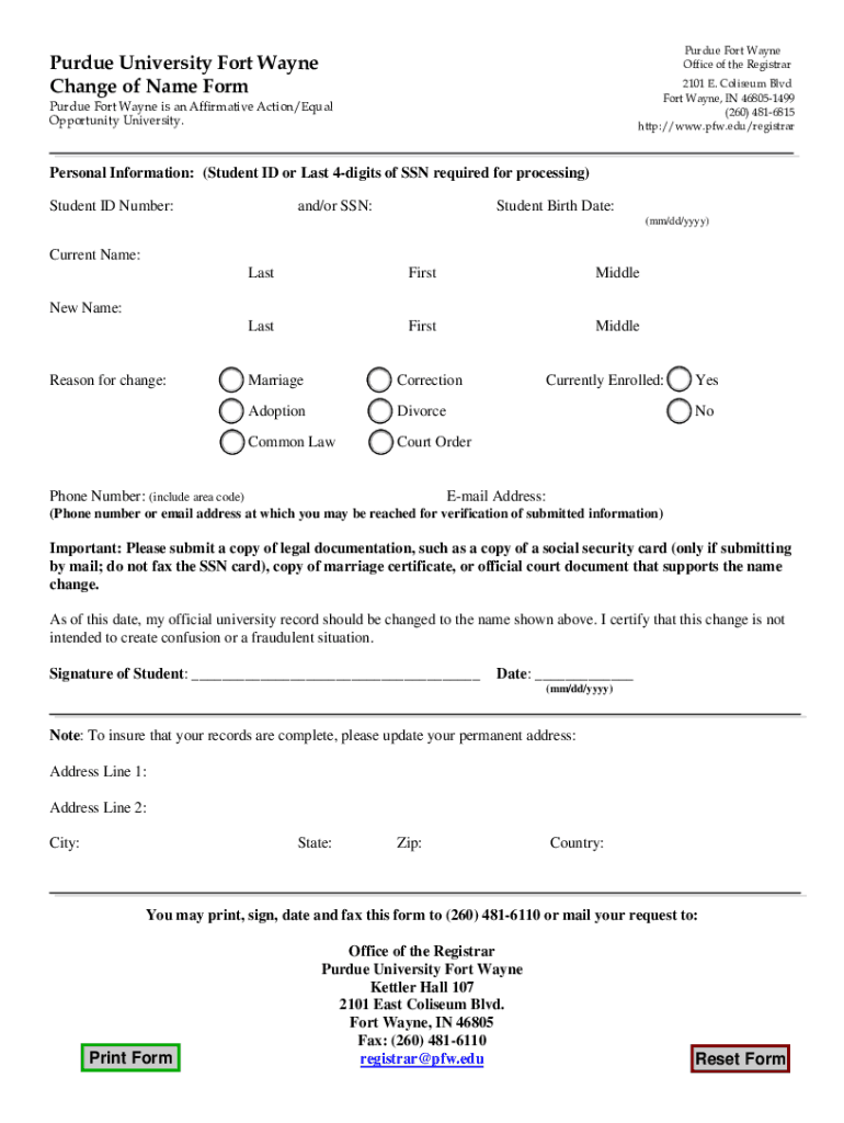 Fillable Online What is the phone number for the registrar's office